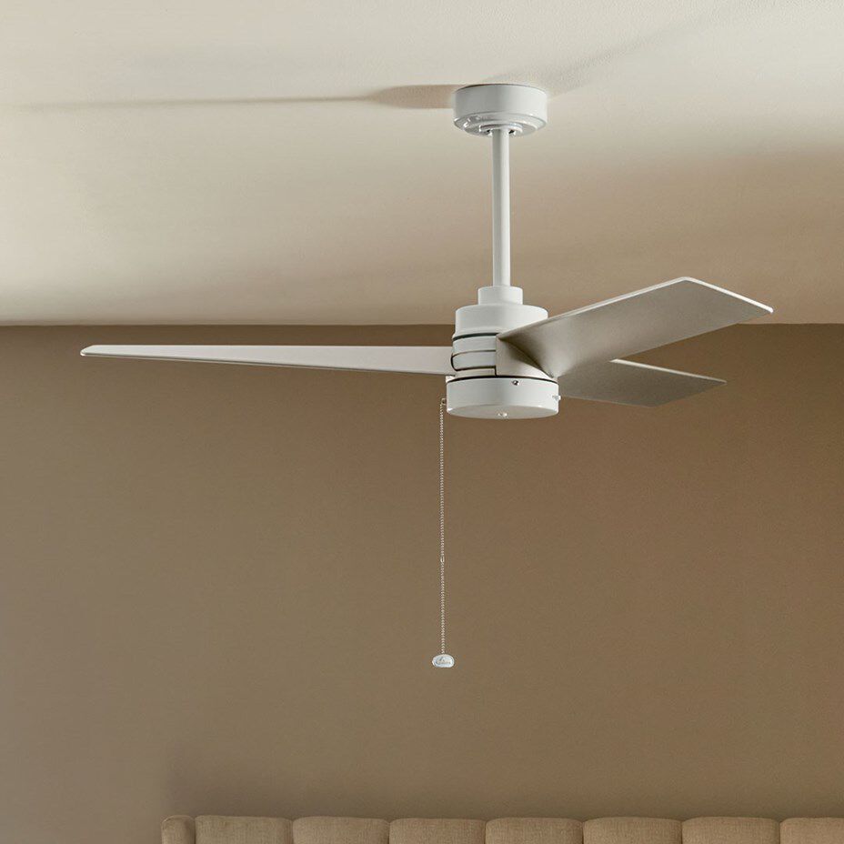 Spyn Lite 52 inch White with Silver Blades Ceiling Fan