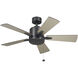 Lucian 42 inch Satin Black with Silver/Black Blades Ceiling Fan