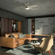 Daya 54 inch Brushed Nickel with Silver Blades Ceiling Fan
