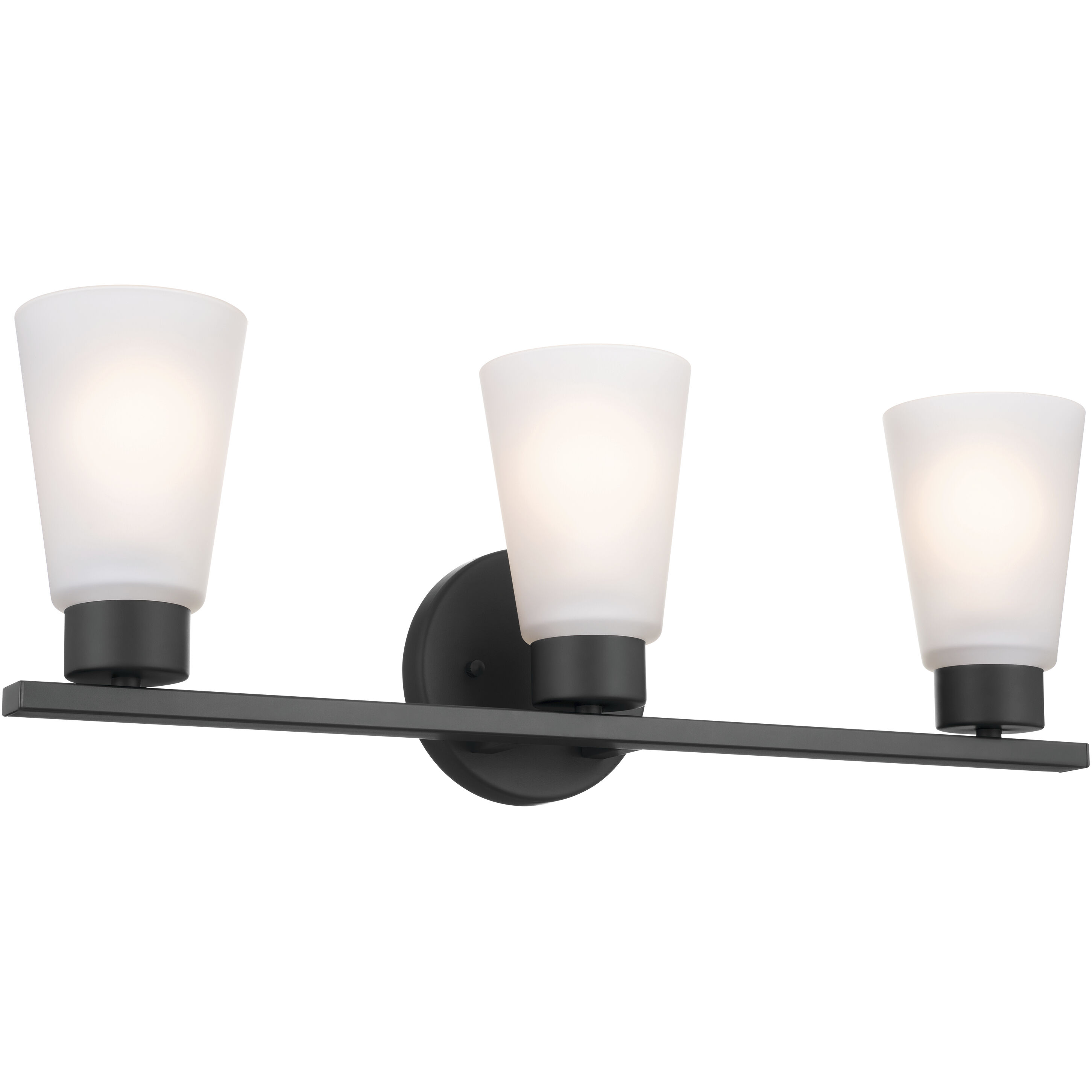Stamos 3 Light 22 inch Black Bath Vanity Light Wall Light, 3 Arm