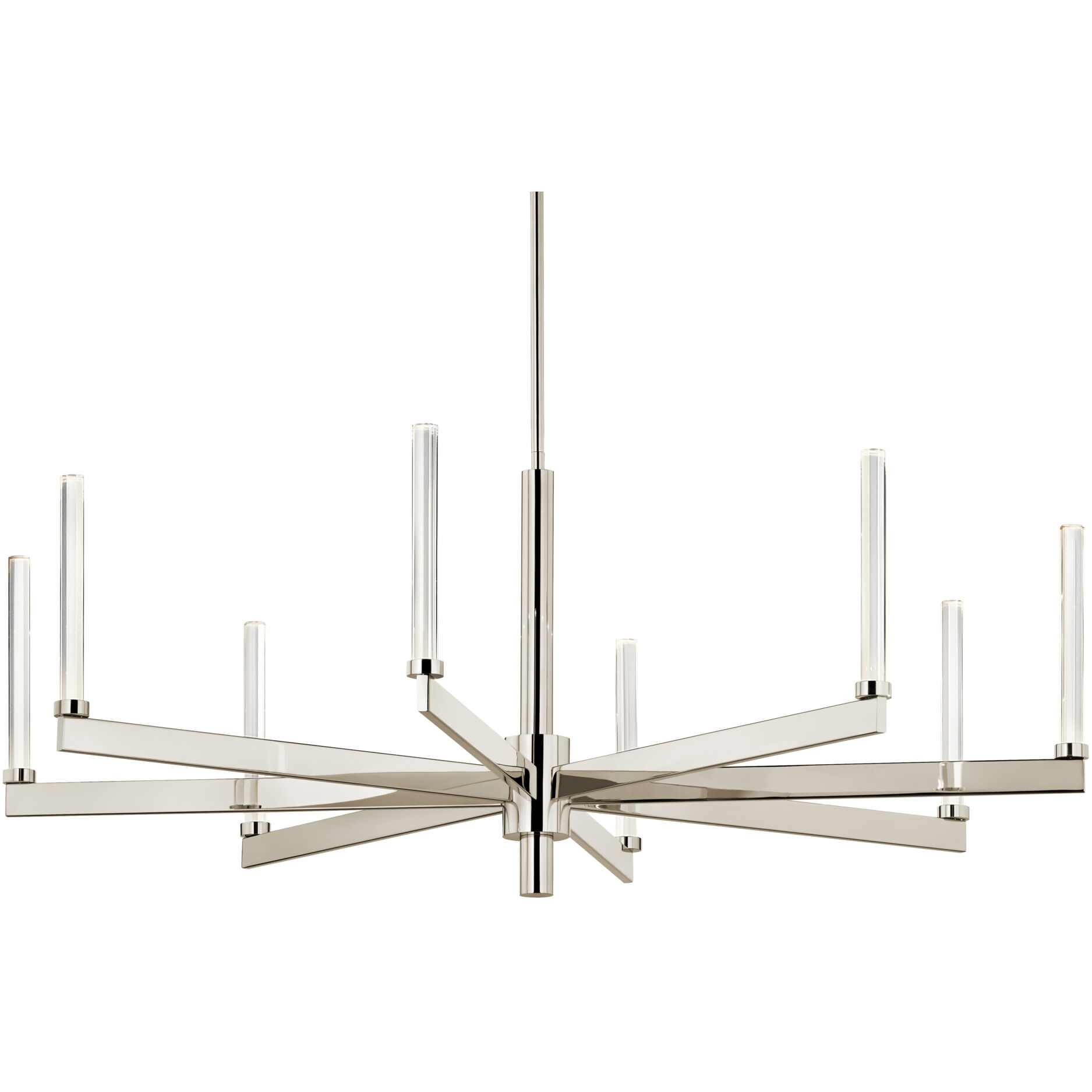 Sycara LED Polished Nickel Chandelier Ceiling Light, 1 Tier Large