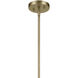 Avery 1 Light Natural Brass Pendant Ceiling Light