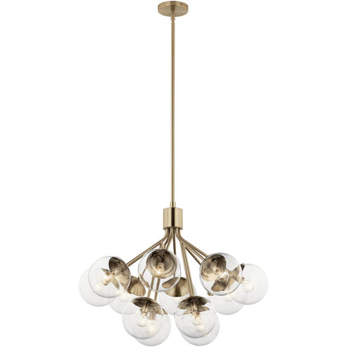 Silvarious 12 Light Champagne Bronze Chandelier/Semi Flush Ceiling Light