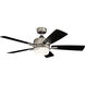 Leeds 52 inch Brushed Nickel with Silver Blades Ceiling Fan