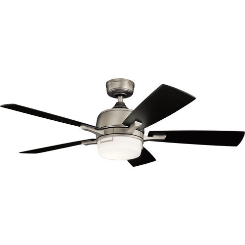 Leeds 52 inch Brushed Nickel with Silver Blades Ceiling Fan