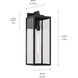 Branner 1 Light 24 inch Black Textured Outdoor Wall, Large