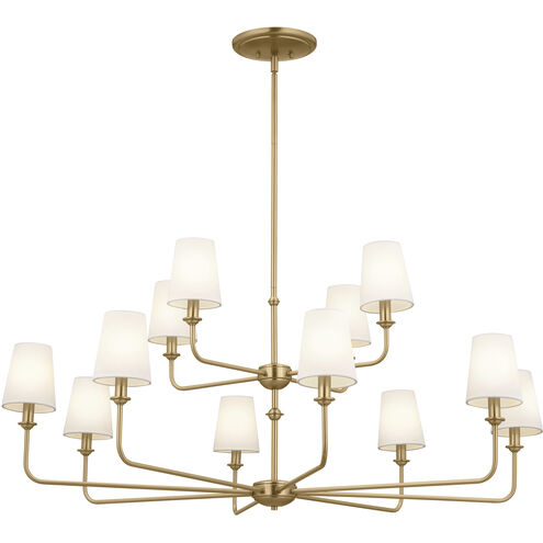 Pallas 12 Light 42.75 inch Brushed Natural Brass Chandelier Ceiling Light