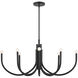 Odensa LED 21 inch Black Oval Chandelier Ceiling Light