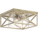 Moorgate 4 Light 16 inch Distressed Antique White Flush Mount Light Ceiling Light