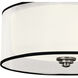 Lacey 3 Light 15 inch Antique Pewter Semi Flush Light Ceiling Light