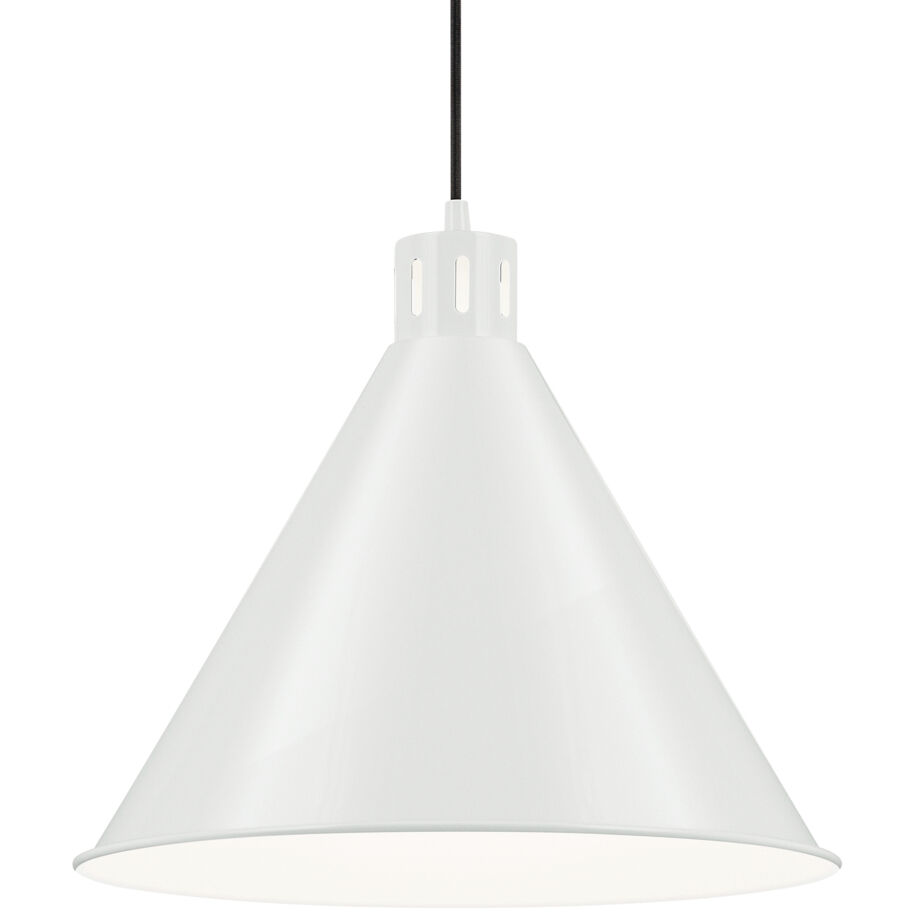 Zailey 1 Light White Pendant Ceiling Light