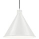 Zailey 1 Light White Pendant Ceiling Light