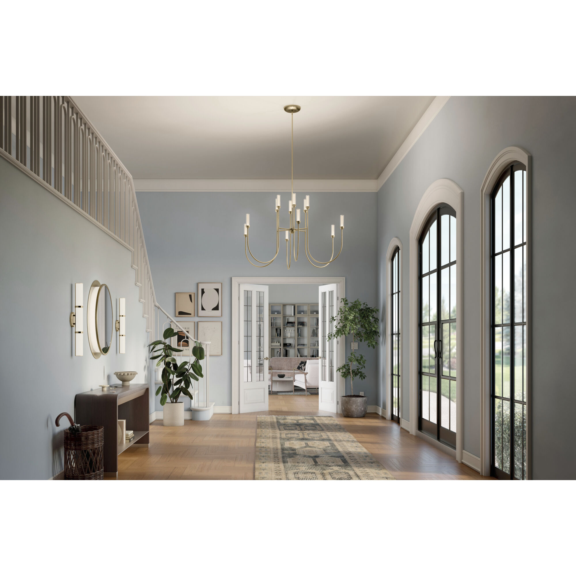 Moraine LED Champagne Bronze Chandelier Ceiling Light