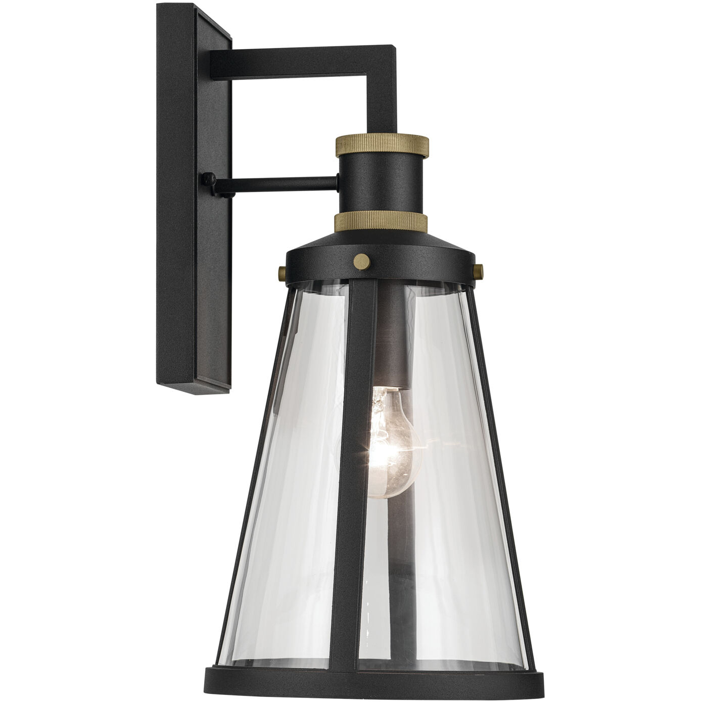 Talman 1 Light 18 inch Black Textured Outdoor Wall, Medium