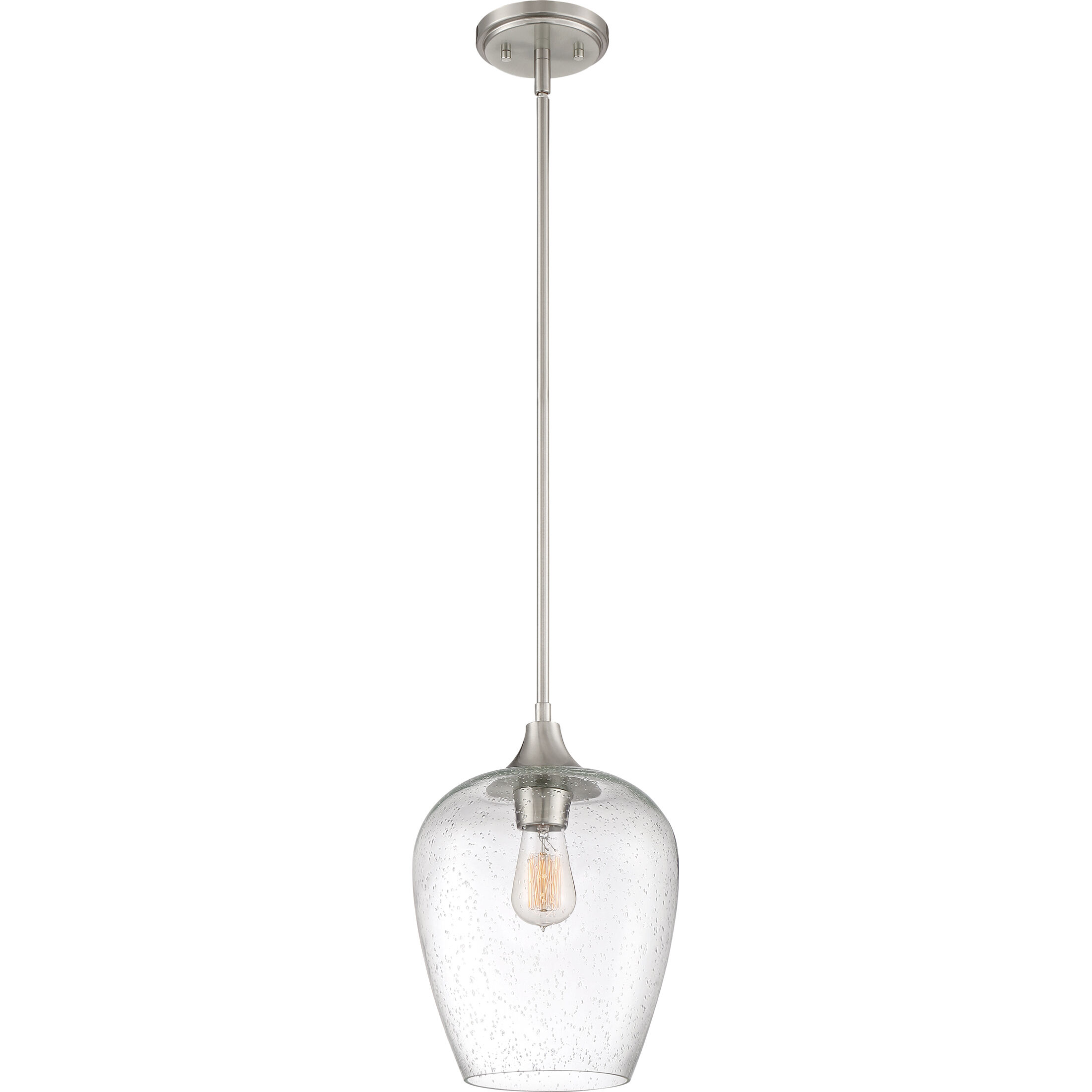 Towne 1 Light 10 inch Brushed Nickel Mini Pendant Ceiling Light