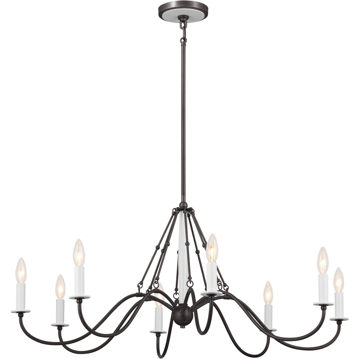 Homestead Freesia 8 Light 38 inch Anvil Iron Chandelier Ceiling Light