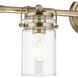 Brinley 3 Light 24 inch Champagne Bronze Bath Vanity Light Wall Light
