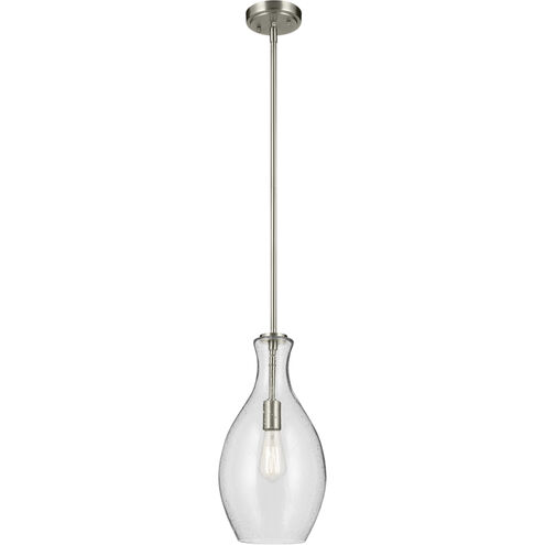 Everly 1 Light Brushed Nickel Pendant Ceiling Light