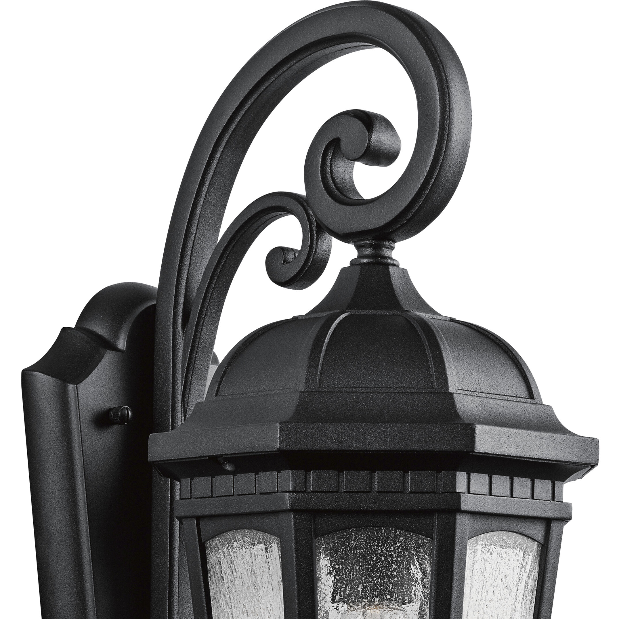 Courtyard 1 Light 18 inch Textured Black Outdoor Wall in A21, Medium