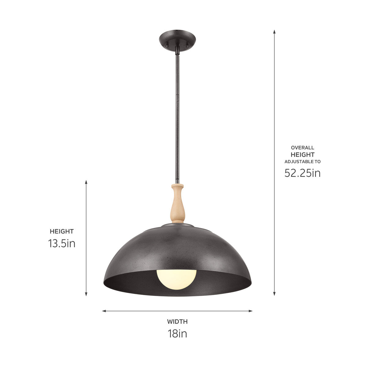 Homestead Fira 1 Light 18 inch Anvil Iron Pendant Ceiling Light
