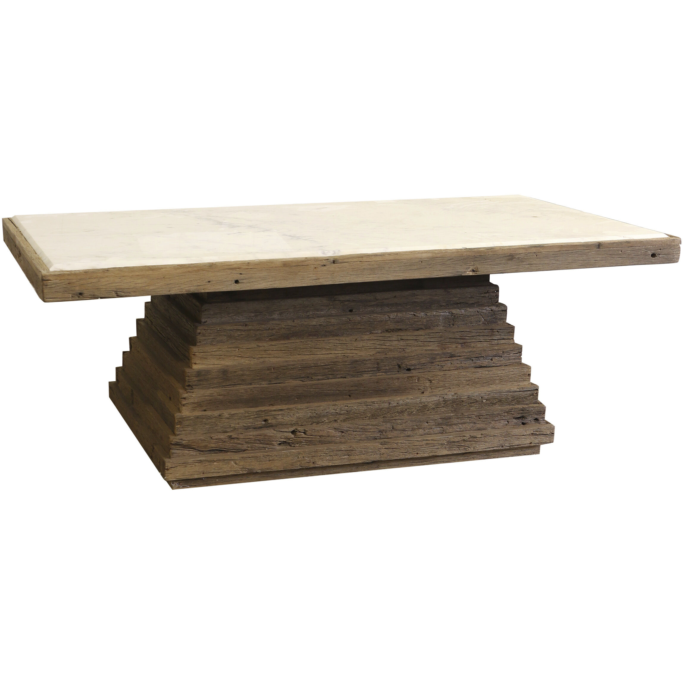 Mesa 50 X 26 inch Natural and White Coffee Table