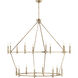 Carrick 18 Light Champagne Bronze Chandelier Ceiling Light, 2 Tier Large