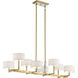 Laurent 8 Light 18 inch Champagne Gold Chandelier Linear (Single) Ceiling Light