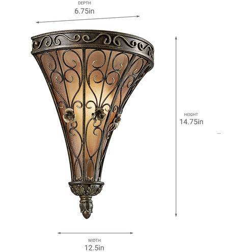 Marchesa 1 Light 13 inch Terrene Bronze Wall Sconce Wall Light