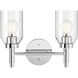 Madden 2 Light 14.25 inch Chrome Wall Mount Bath Wall Light, 2 Arm