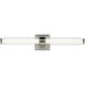 Laurene LED 18.5 inch Polished Nickel Linear Bath Bar Wall Light, Medium