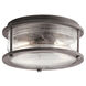 Ashland Bay 2 Light 12 inch Weathered Zinc Outdoor Flush & Semi Flush Mt