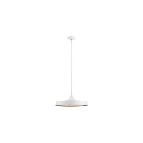 Elias 1 Light 22 inch White Pendant/Semi Flush Ceiling Light