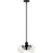 Silvarious 3 Light Black Chandelier/Semi Flush Ceiling Light