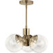 Silvarious 3 Light Champagne Bronze Chandelier/Semi Flush Ceiling Light