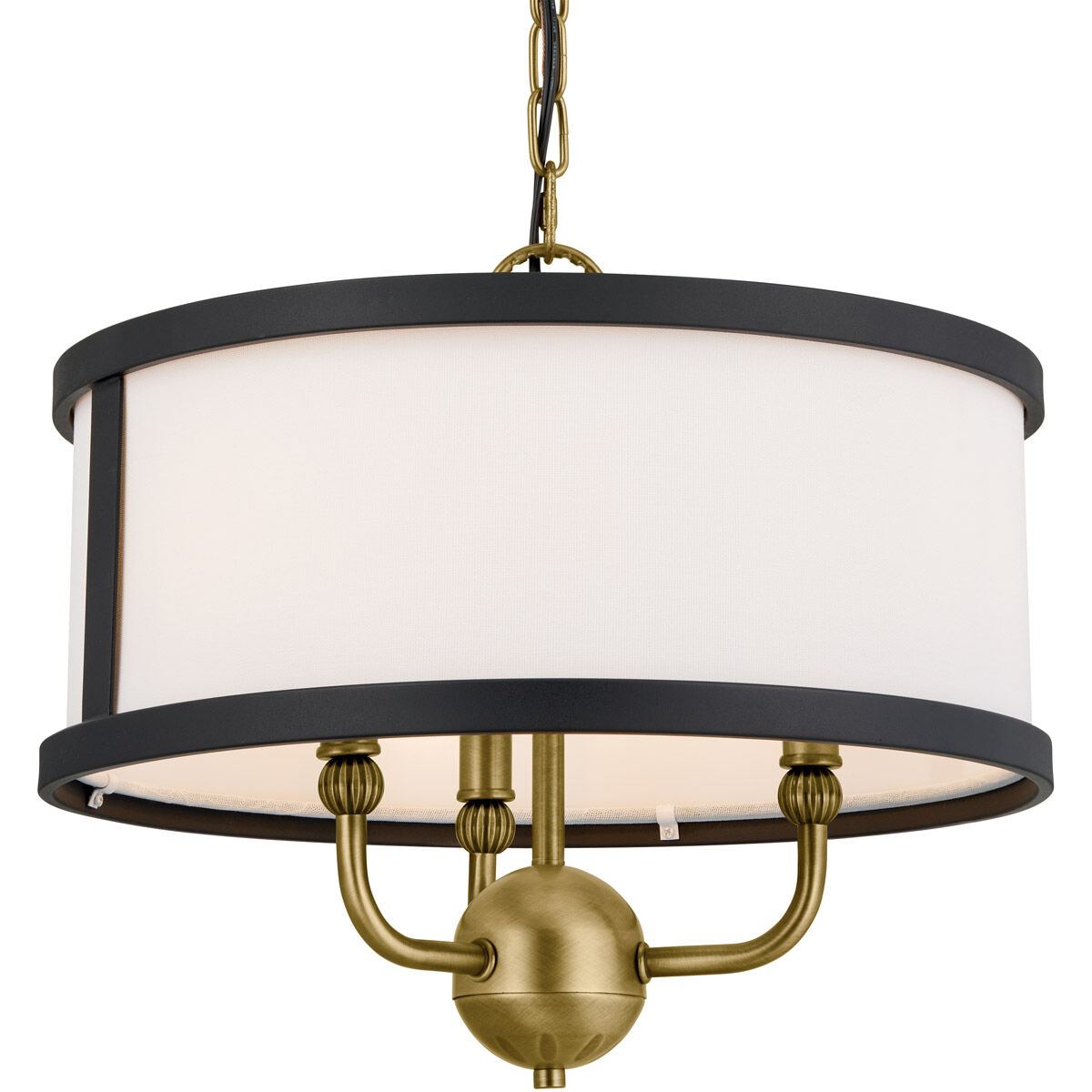 Homestead Heddle 3 Light 15.5 inch Natural Brass Chandelier Ceiling Light