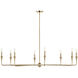 Alvaro 8 Light Champagne Bronze Chandelier Ceiling Light, 1 Tier Large