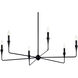 Alvaro 6 Light Black Chandelier Ceiling Light, 1 Tier Medium