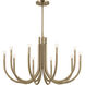 Odensa LED 40.25 inch Champagne Bronze Chandelier Ceiling Light in Brushed Gold and Champagne Bronze