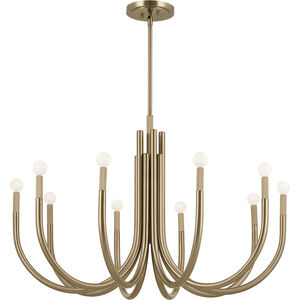 Odensa LED 40.25 inch Champagne Bronze Chandelier Ceiling Light in Brushed Gold and Champagne Bronze