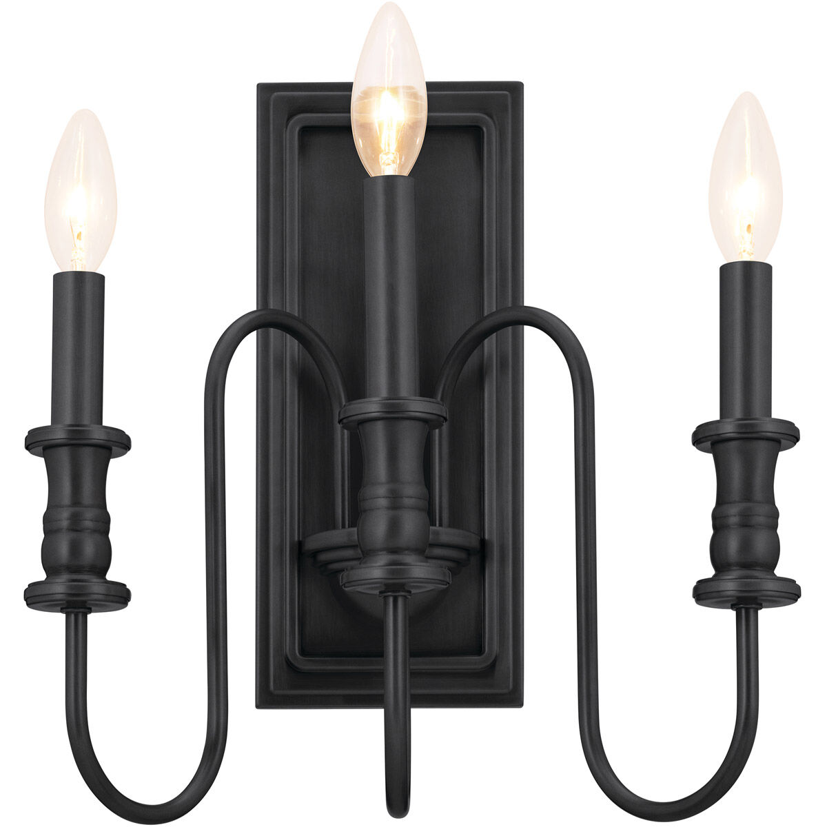 Homestead Karthe 3 Light 10 inch Black Wall Sconce Wall Light, Karthe