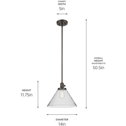 Avery 1 Light Olde Bronze Pendant Ceiling Light