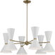 Phix LED 38.75 inch Champagne Bronze with White Chandelier Ceiling Light