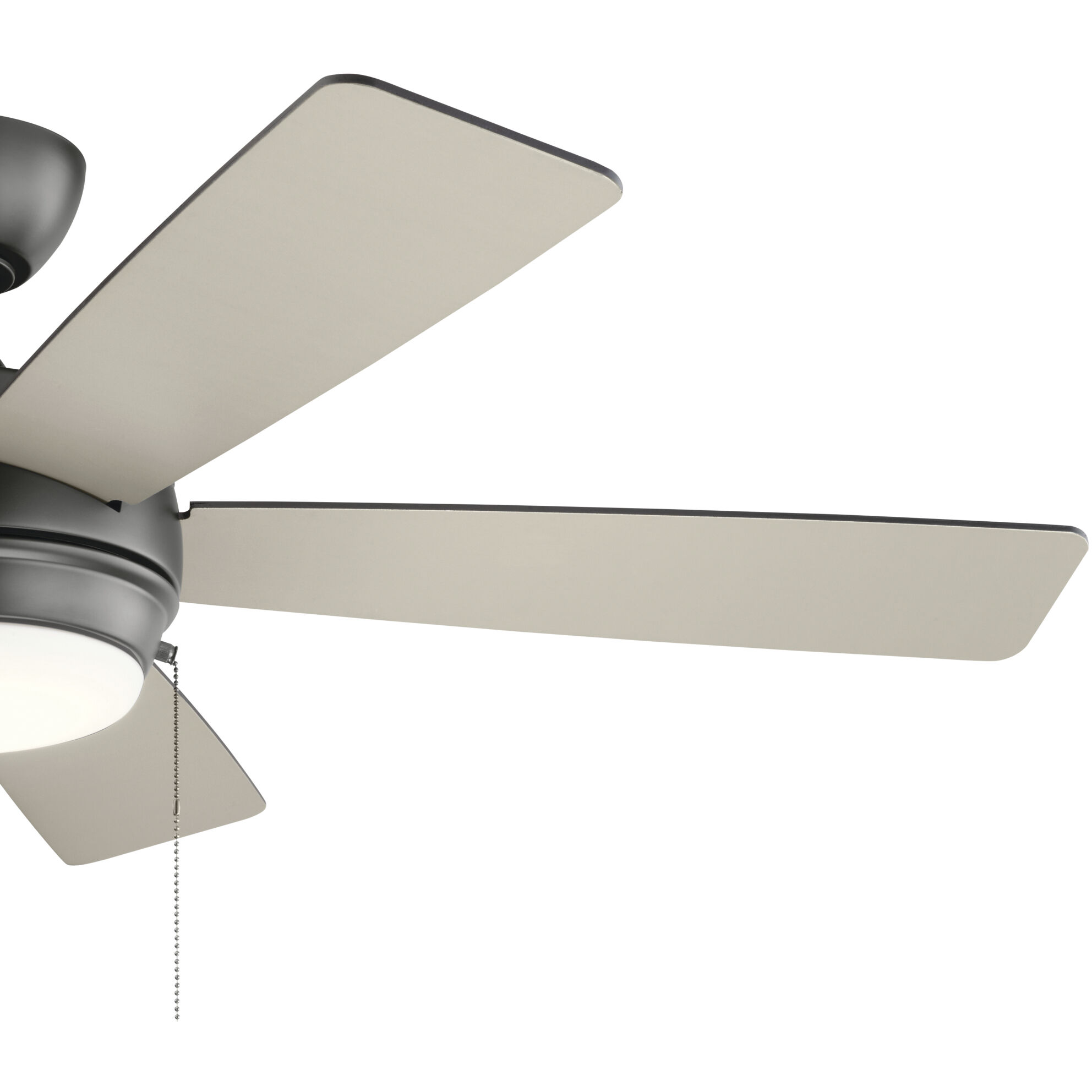 Starkk 52 inch Satin Black with Silver Blades Ceiling Fan