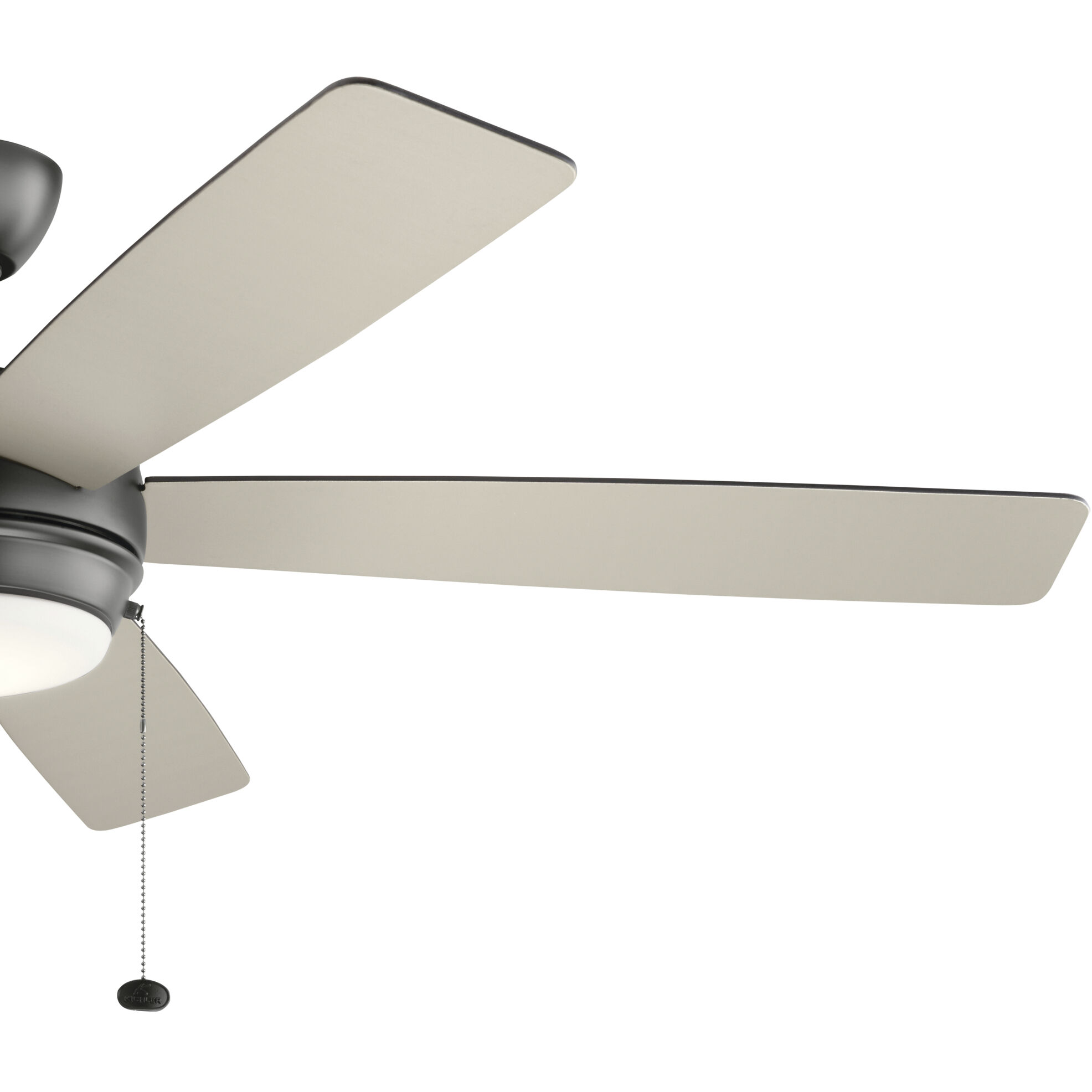 Starkk 60 inch Satin Black with Silver Blades Ceiling Fan