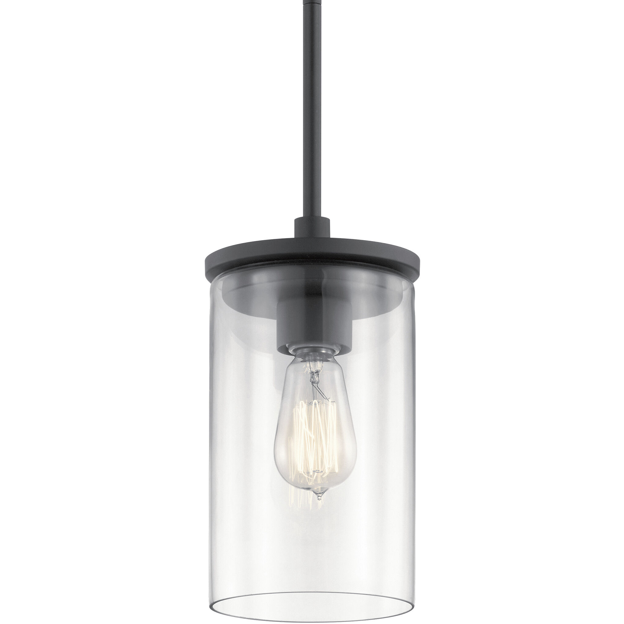 Crosby 1 Light 6 inch Black Mini Pendant Ceiling Light