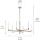 Sycara LED Polished Nickel Chandelier Ceiling Light, 1 Tier Medium