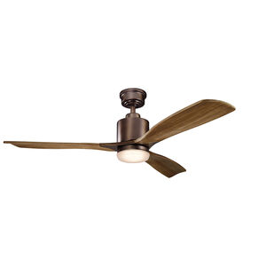 Ridley Ii 52 inch Oil Brushed Bronze with Walnut Blades Ceiling Fan