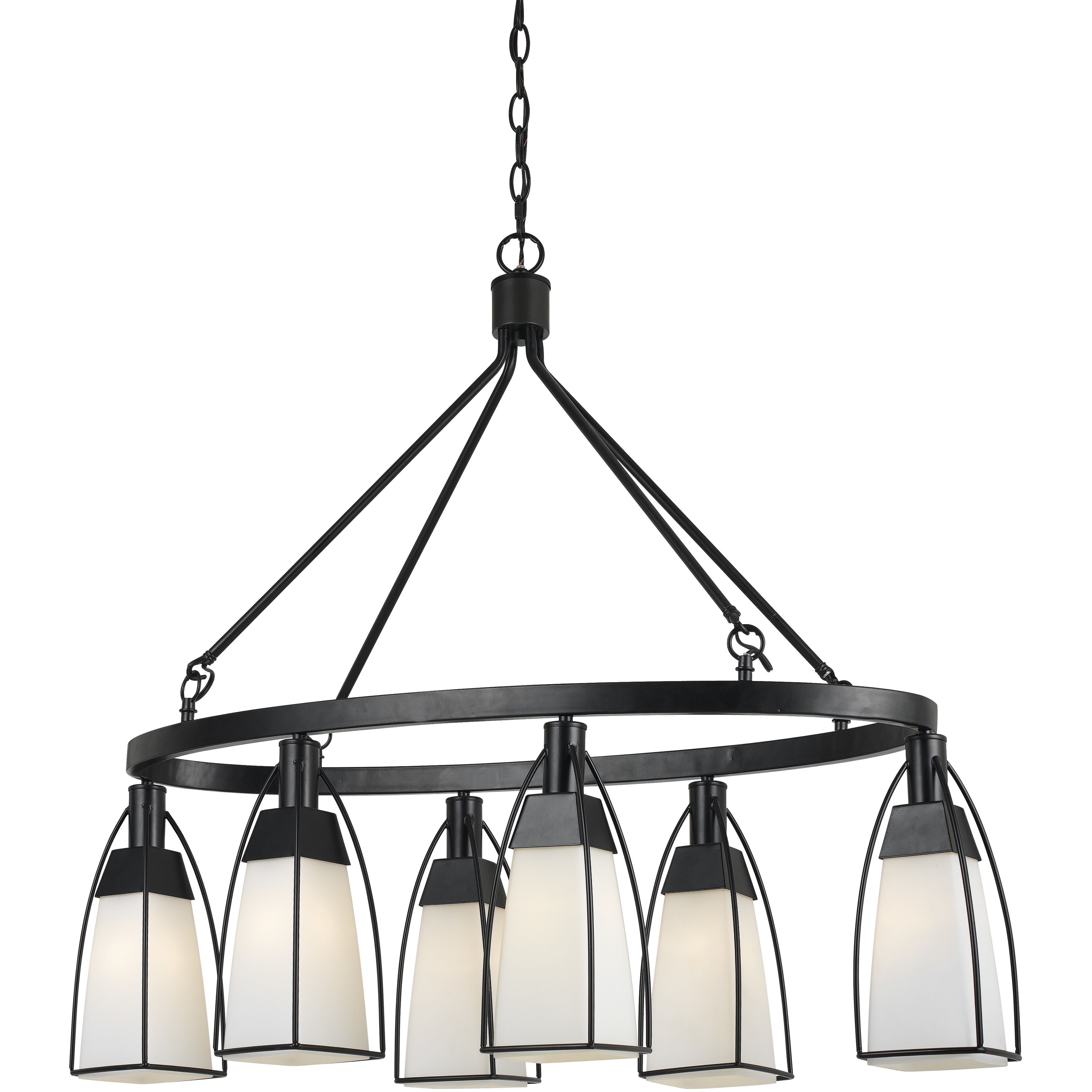 Channing 6 Light 40 inch Black Chandelier Ceiling Light