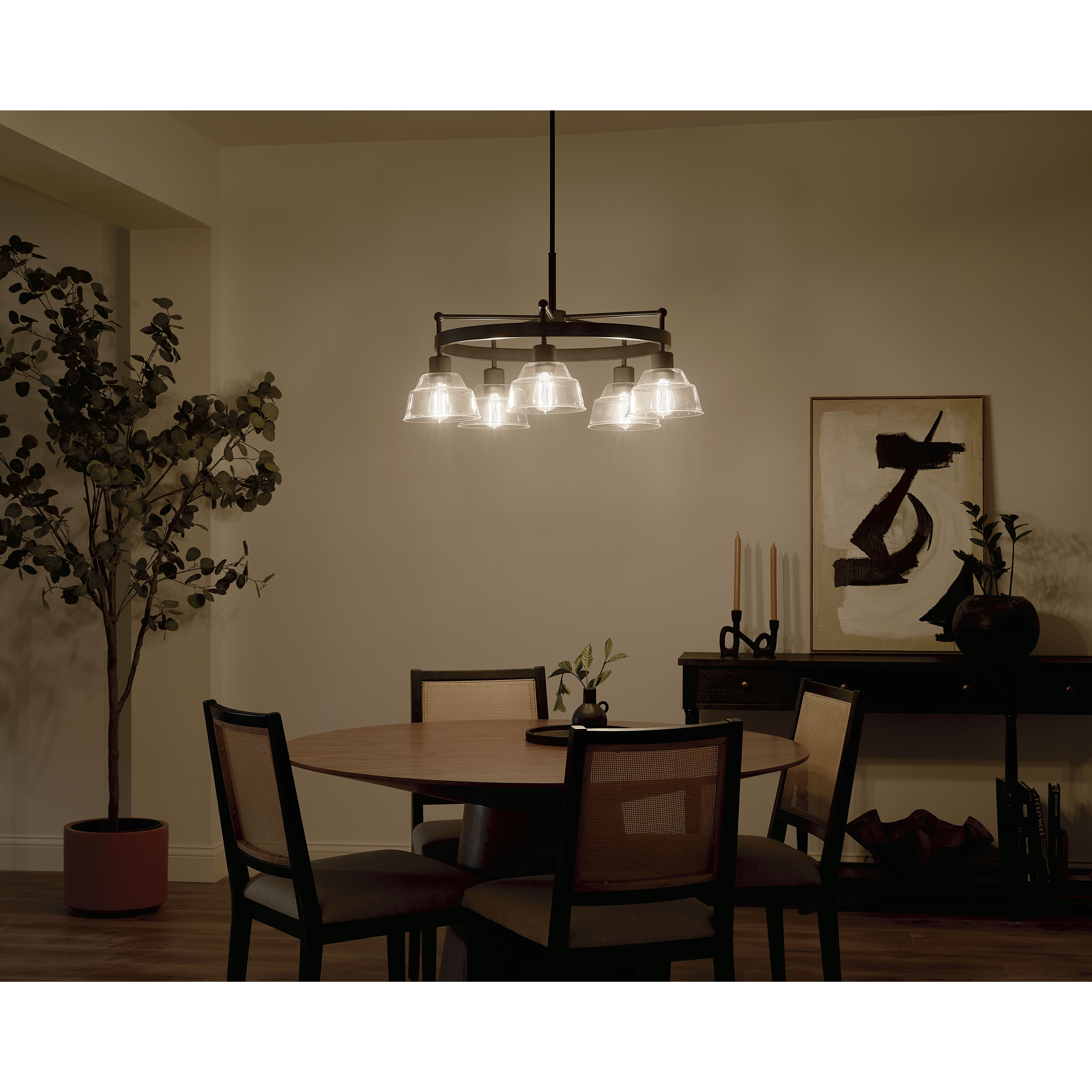 Eastmont 5 Light 31.5 inch Black Chandelier Ceiling Light, Large