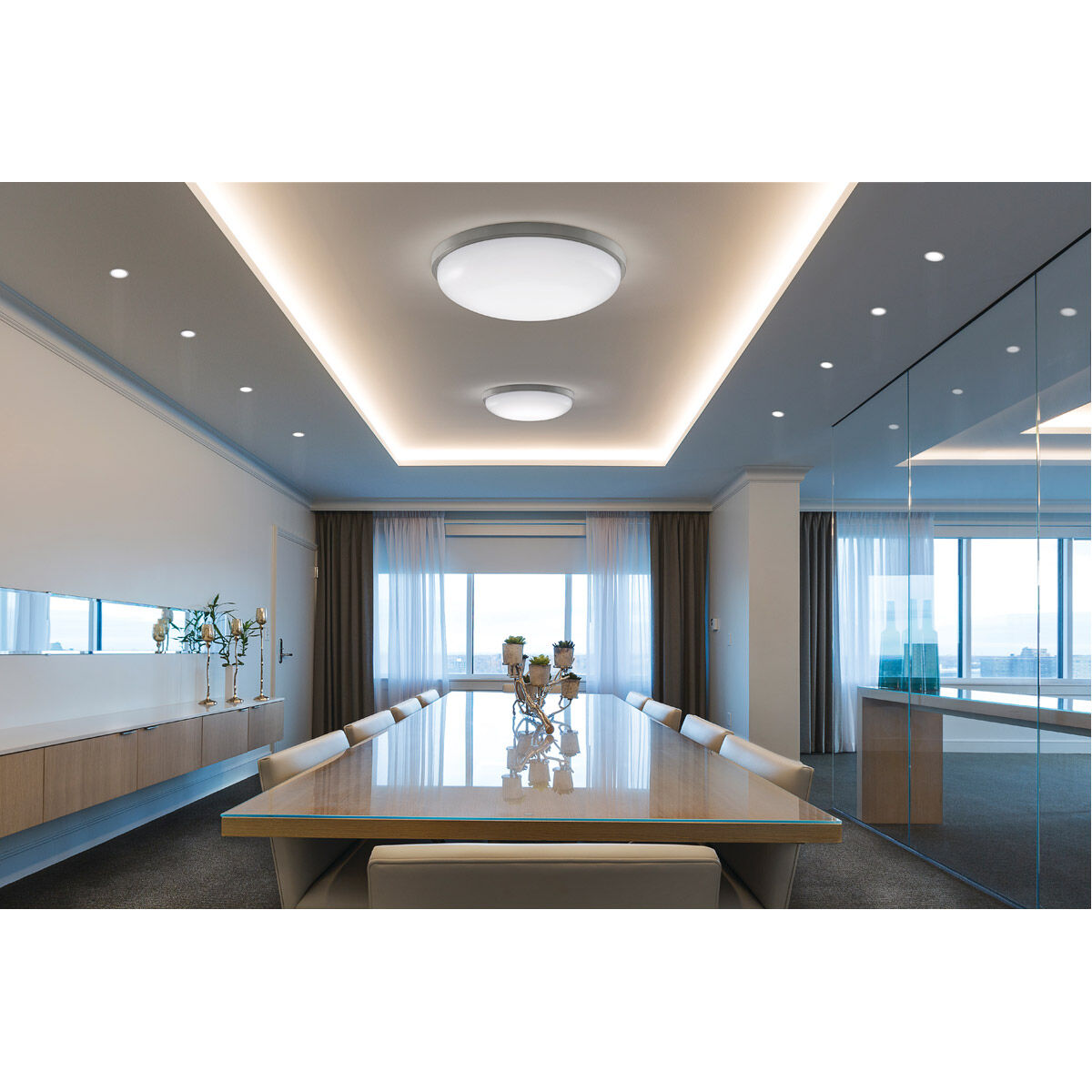 Avon LED 18 inch Brushed Nickel Flush Mount Light Ceiling Light